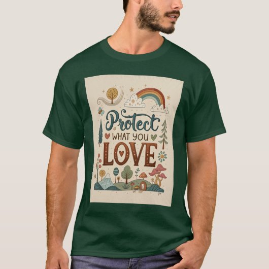 Schützen Sie, was Sie lieben. T-Shirt (Vorderseite)