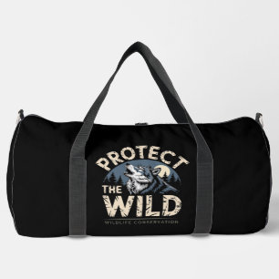 Schützen Sie wilde Wildtiererhaltung Wolf Duffle Bag