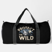 Schützen Sie wilde Wildtiererhaltung Wolf Duffle Bag (Rückseite)