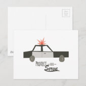 schützen und bedienen postkarte (Vorne/Hinten)