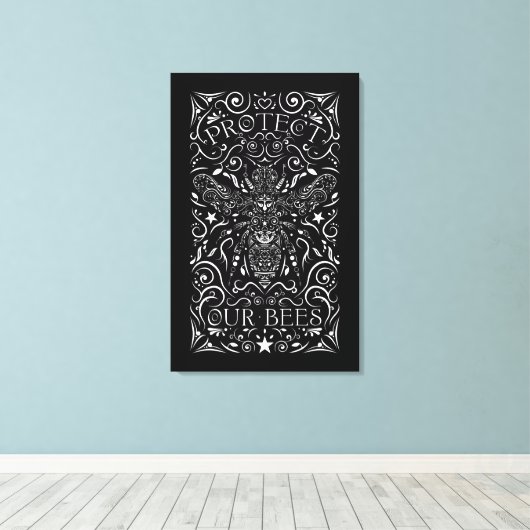 schützen unsere Bienen Leinwanddruck (Insitu (Holzboden))