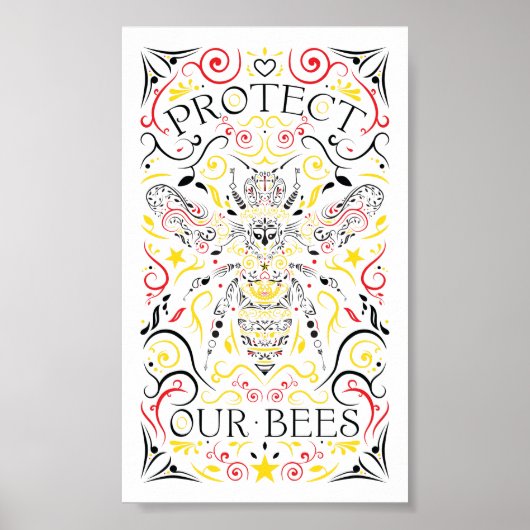 schützen unsere Bienen Poster (Vorne)