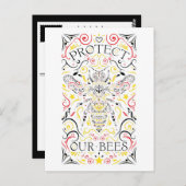 schützen unsere Bienen Postkarte (Vorne/Hinten)