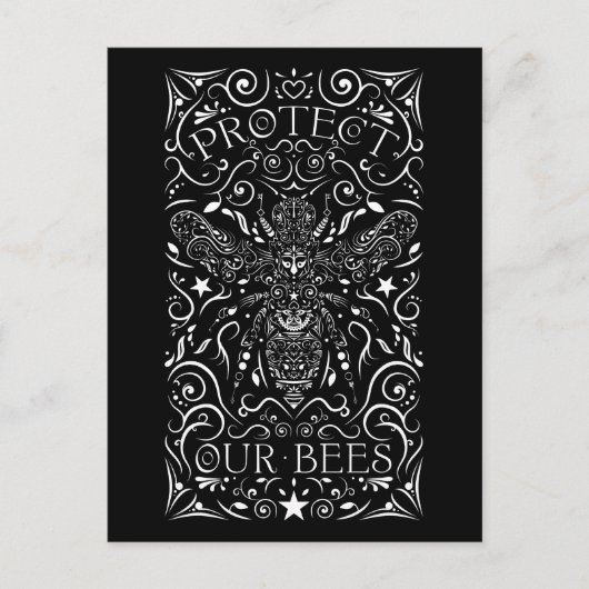 schützen unsere Bienen Postkarte (Vorderseite)