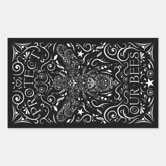 schützen unsere Bienen Rechteckiger Aufkleber (Vorderseite)