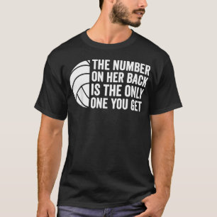 Schützende Volleyball-Tochter-Nummer-Mama-Papa T-Shirt
