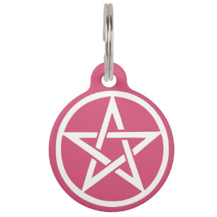 Schützender Hexe-Pentagramm-Rosa-Haustier-Umbau Haustiermarke