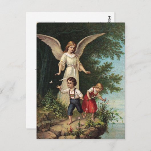 Schutzengel am Abhang 1 Postkarte (Vorne/Hinten)