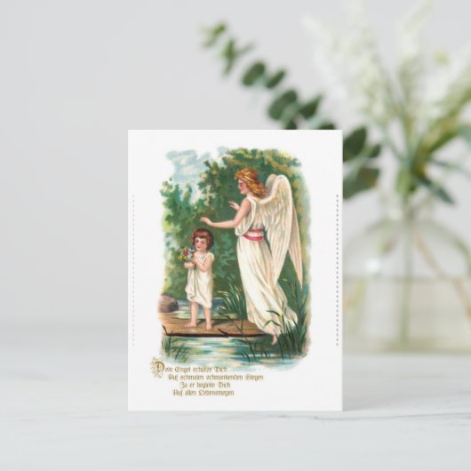 Schutzengel am Steg Postkarte (Stehend Vorderseite)