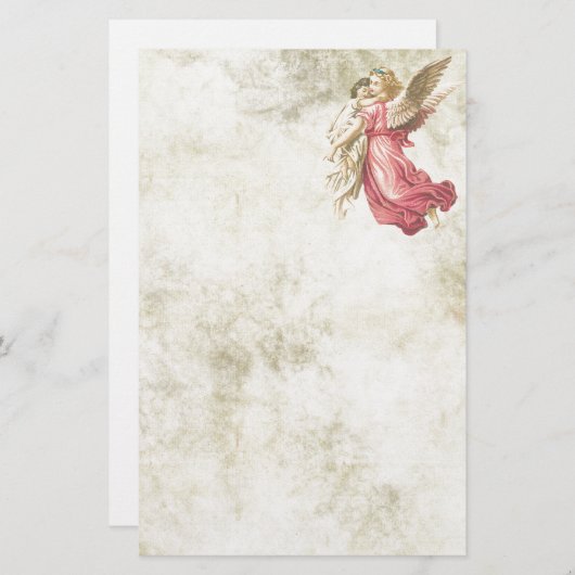 Schutzengel Briefpapier (Vorne/Hinten)