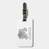 Schutzengel-Buchstabe A Gepäckanhänger (Vorderseite vertikal)