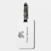 Schutzengel-Buchstabe A Gepäckanhänger (Rückseite vertikal)