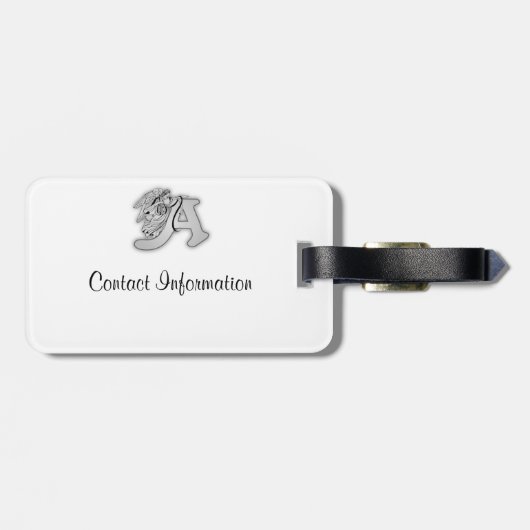 Schutzengel-Buchstabe A Gepäckanhänger (Rückseite horizontal)