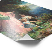 Schutzengel, der Kinder in der Nähe einer Brücke s Fotodruck (Ecke)