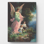 Schutzengel, der Kinder in der Nähe einer Brücke s Fotoplatte (Vorderseite)