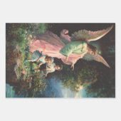 Schutzengel, der Kinder in der Nähe einer Brücke s Geschenkpapier Set (Vorderseite 3)