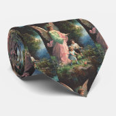 Schutzengel, der Kinder in der Nähe einer Brücke s Krawatte (Gerollt)