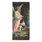 Schutzengel, der Kinder in der Nähe einer Brücke s Werbekarte (Vorne)