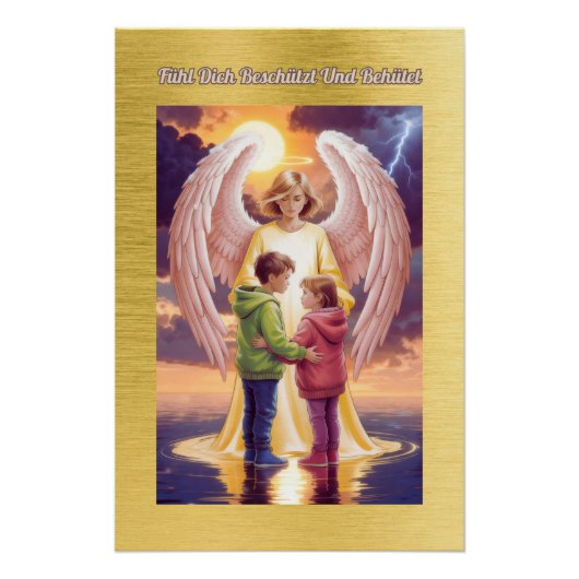 Schutzengel - Fühl Dich Behütet und Beschützt Poster (Vorderseite)