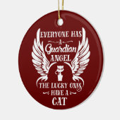 Schutzengel für Katzen Keramik Ornament (Links)