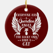 Schutzengel für Katzen Keramik Ornament (Hinten)