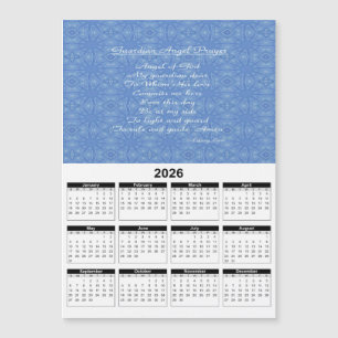 Schutzengel-Gebet Blau 2026 Kalender Magnetkarte