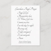 Schutzengel-Gebets-heilige Karte (Rückseite)