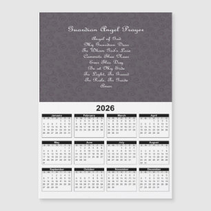Schutzengel-Gebets-Holzkohle-Kalender 2026 Magnetkarte