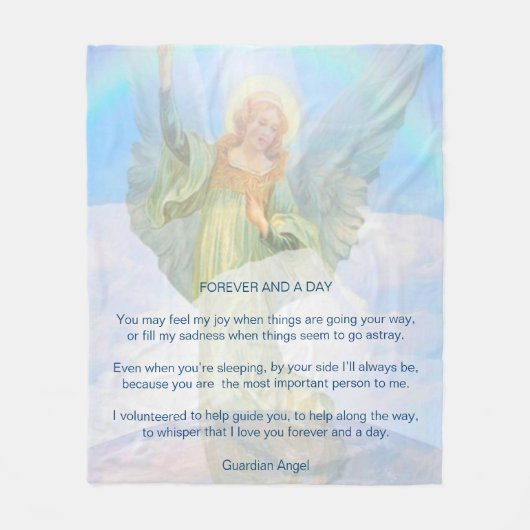 Schutzengel-Gedicht-Decke Fleecedecke (Vorderseite)