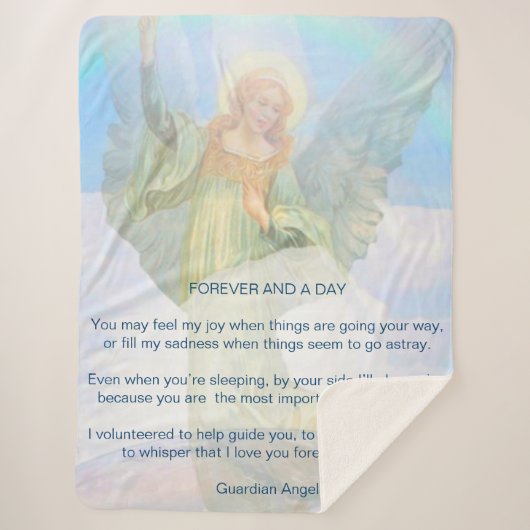 Schutzengel-Gedicht Sherpadecke (Vorderseite)