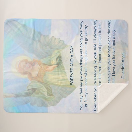 Schutzengel-Gedicht Sherpadecke (Vorderseite (Horizontal))