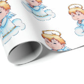 Schutzengel Geschenkpapier (Rolleneckpunkt)