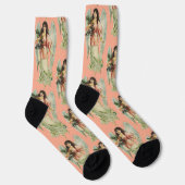 Schutzengel Göttliche Wachsamkeit & Gnade Kunst Socken (Rechts)