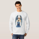 Schutzengel Herren Langarm T-Shirt (Vorne ganz)