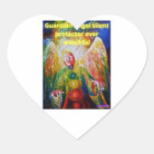 Schutzengel Herz-Aufkleber (Vorderseite)