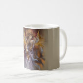 Schutzengel im Aquarelllavender Krieger Kaffeetasse (VorderseiteRechts)