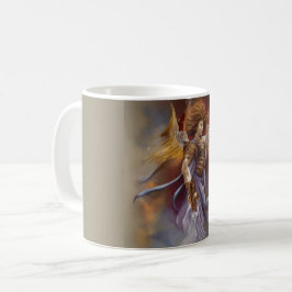 Schutzengel im Aquarelllavender Krieger Kaffeetasse