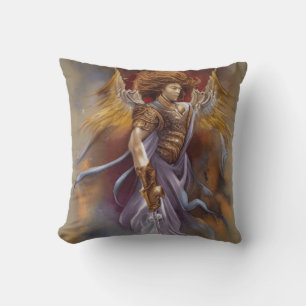 Schutzengel im Aquarelllavender Krieger Kissen