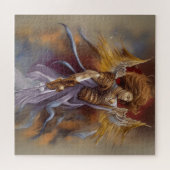 Schutzengel im Aquarelllavender Krieger Puzzle (Horizontal)
