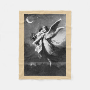 Schutzengel in der Nacht Fleecedecke
