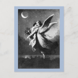 Schutzengel in der Nacht Postkarte