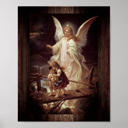 Schutzengel, Kinder, Brückenposter Poster (Vorne)