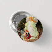 Schutzengel Kinder über Brücke Lindberg Button (Vorne & Hinten)