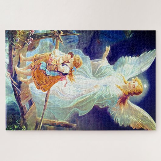 Schutzengel, Kinderüberfahrt-Brücke Puzzle (Horizontal)