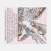 Schutzengel mit Gedicht Fleecedecke (Vorderseite (Horizontal))