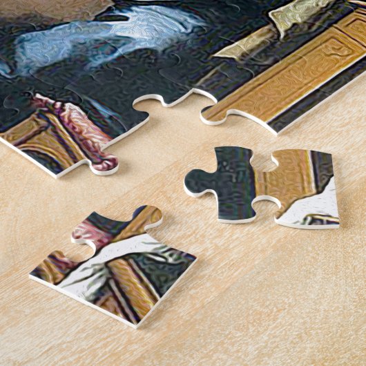 Schutzengel mit Geschenken Puzzle (Seite)