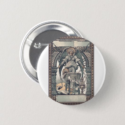 Schutzengel mit Jesuskind Button (Vorne & Hinten)