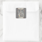 Schutzengel mit Jesuskind Quadratischer Aufkleber (Tasche)