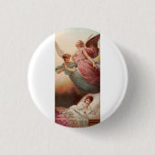 Schutzengel mit Kind Button (Vorderseite)