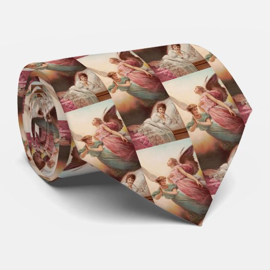 Schutzengel mit Kind Krawatte (Gerollt)